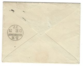 1877 GB QV 2 1/2d ON COVER A25 MALTA TO SCOTLAND ABROAD 2