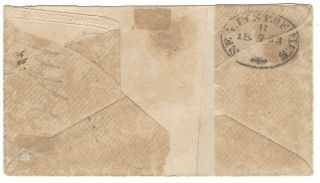 1873 GB QV 4d SURFACE PRINTED ON COVER MALTA TO BOMBAY INDIA A25 ABROAD 2