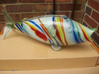 Murano Glass Fish,  Sculpture,  Vintage,  1950`s