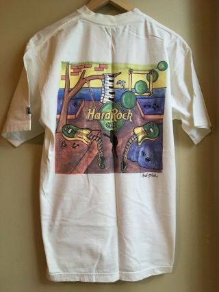 Vintage (1998) Hard Rock Cafe Madrid White T - Shirt Large L