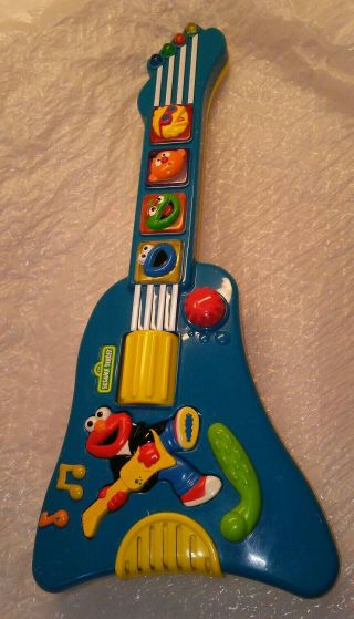 Tyco Sesame Street Elmo Rock And Roll Guitar Musical Toy 1998 Vintage Batt Op