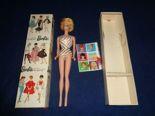 Vintage 1962 Mattel Bubble Cut Barbie Teen Age Fashion Model Stock No.  850 Blond