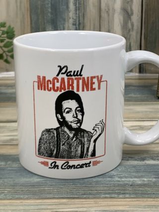 Vintage Paul Mccartney In Concert Coffee Mug Cup