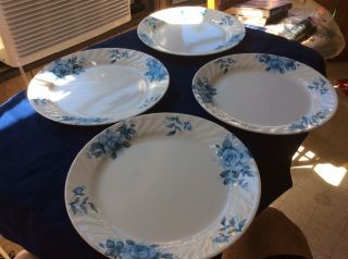 4 Corelle Blue Velvet Dinner Plates 10 1/4” Very,