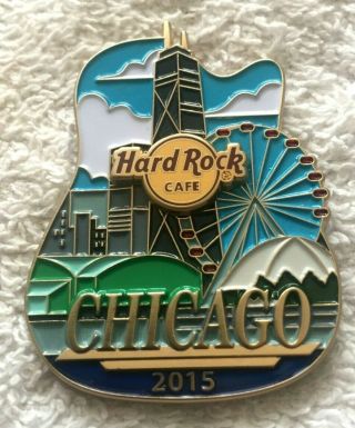 Hard Rock Cafe Chicago 2015 Icon City Series Pin - Le 300 - 84589