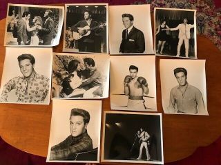10 Vintage B/w Photographs Of Elvis Presley 8x10