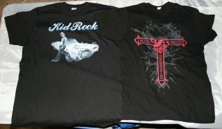 2 Rare Vintage Kid Rock Tour 2011 Born Xl & Congregation Large T - Shirts