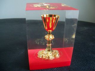 Vintage John F.  Kennedy Memorial Chalice Paperweight