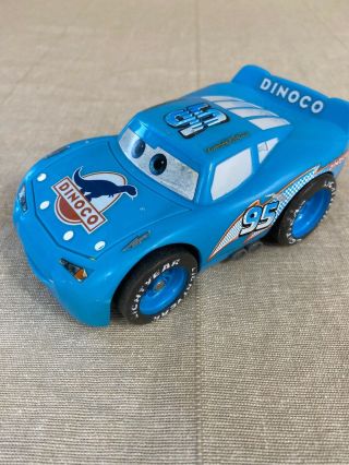 2005 Mattel Disney Pixar Cars Shake N Go Lightening Mcqueen Dinoco Vehicle