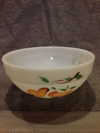 Vintage Anchor Hocking Fire King Gay Fad Hand Painted Mixing Bowl 8 3/4 Inch Dia