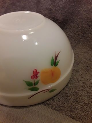 VINTAGE ANCHOR HOCKING FIRE KING GAY FAD HAND PAINTED MIXING BOWL 8 3/4 INCH DIA 2