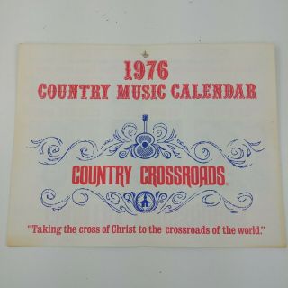 1976 Country Music Calendar Country Crossroads Station List Bill Mack