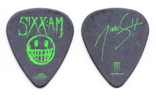 Sixx Am Nikki Sixx Signature Black/green Guitar Pick Motley Crue - 2008 Tour 6am