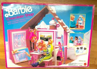 Barbie Chocolate Shop Mattel 1991 Ski Fun Lodge Swiss Miss Treats Nrfb