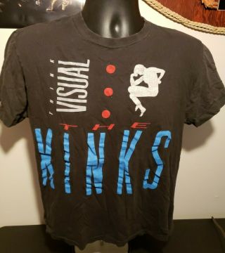 Vintage The Kinks Think Visual 1987 Tour Shirt Size Large 42 - 44