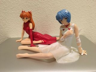 Evangelion Rei Asuka Bianco E Colore Rosso Red White Set Of 2 Figures
