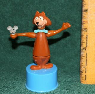 Vintage Hanna Barbera Top Cat & Mouse Thumb Push Button Puppet Kohner