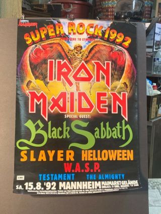 Rock 92 Iron Maiden Black Sabbath Slayer And More Tour Poster