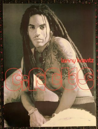 Lenny Kravitz Circus 18x24 Vintage Record Store Promo Poster Virgin1996