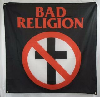 Authentic Bad Religion Crossbuster Classic Buster Logo Fabric Poster Flag 47x46”