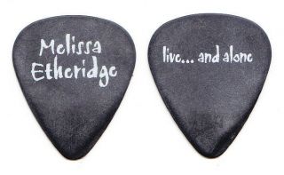 Melissa Etheridge Signature Black Guitar Pick - 2001 - 2002 Live.  And Alone Tour