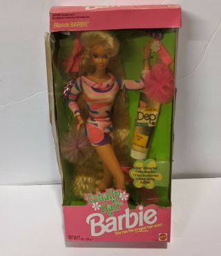 Vintage 1991 Totally Hair Blonde Barbie Doll Nrfb Box