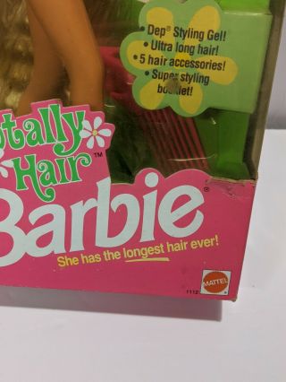 VINTAGE 1991 Totally Hair Blonde BARBIE Doll NRFB box 2