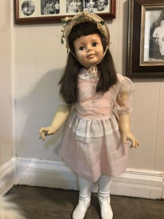 Vintage Patti Playpal Doll By Ideal G - 35 - Lovely 36 Inch Tall Brunette
