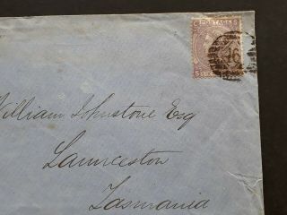 VERY RARE 1866 Great Britain Cover ties 6d QV stamp SHIP LETTER cd to Australia 2