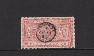 1867 £5 Orange Very Fine Example Of This Popular Stamp.  Sg 137.