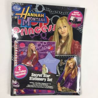 Nwt Disney Hannah Montana Stationery Gift Set Nip Pop Up Folders