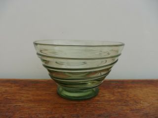Whitefriars Powell & Sons Ribbon Trailed Deep Small Bowl In Sea Green