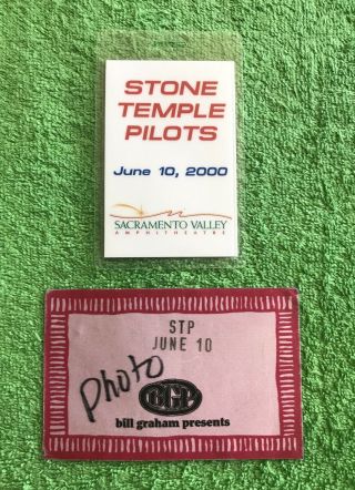 Stone Temple Pilots Rare 2000 Tour Vip Backstage Pass Laminate Very Cool & Gift