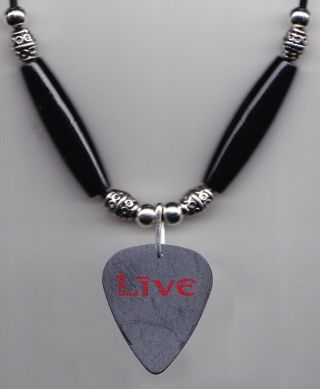 Live Ed Kowalczyk Gray/red Tour Guitar Pick Necklace