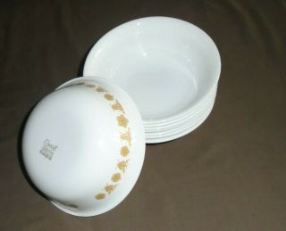 Set Of 8 Corelle Butterfly Gold Cereal/soup Bowls 6 1/4 "