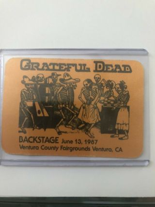 Grateful Dead Backstage Pass June 13,  1987 Ventura County Fairgrounds California