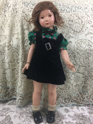 Vintage 20” Composition Doll Effanbee Wrist Tag Painted Eyes