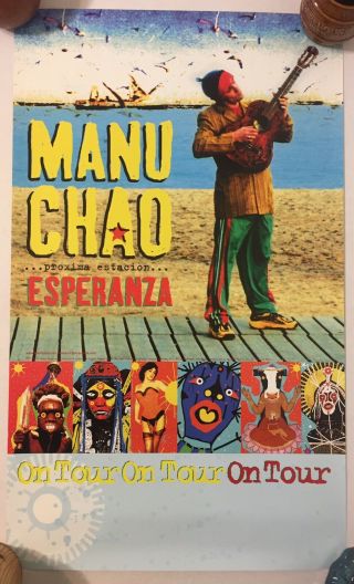 Manu Chao Proxima Estacion Esperanza Promo Poster 2001 Concert Tour Vintage