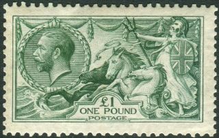 Sg 404 £1 Dull Blue Green.  A Fine Mounted Example Re - Perfed At Left