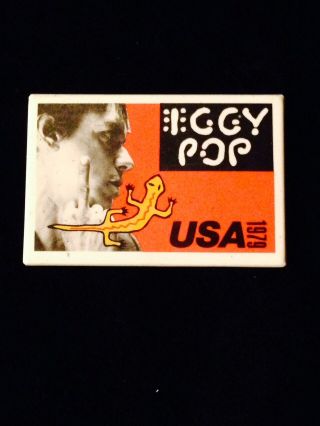 Iggy Pop 1979 Values Tour Souvenir Button Pin - Pinback - Rare