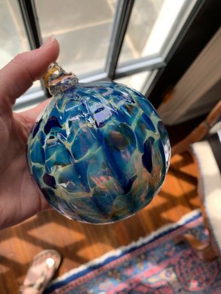 Art Glass Blown Ornamental Ball Sun Catcher - Friendship Orb