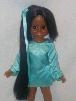 Vintage Ideal Black Velvet Grow Hair Doll From The Crissy Family 2