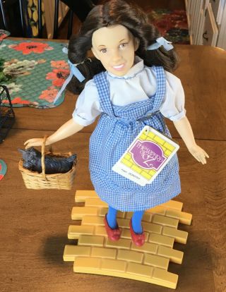 1987 Wizard Of Oz - 14” Dorothy Complete With Toto,  Basket & Yellow Brick Stand