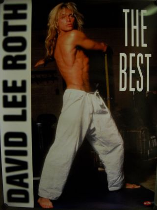 David Lee Roth From Van Halen Large Promo Poster Shirtless W/ 6 Pack Abs