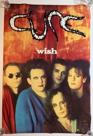 The Cure Promo Poster Wish - 24 " X 36 " 1992 Elektra Records Exc
