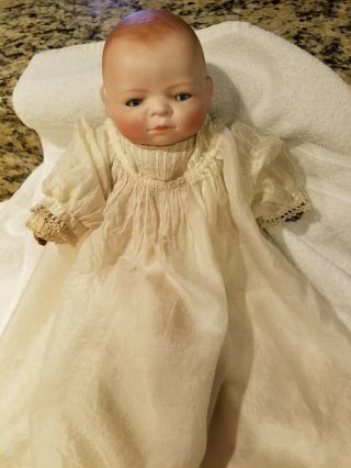 14” Antique Bisque Bye - Lo Baby Doll Grace S.  Putnam Germany C.  1920 