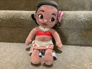 Disney Store Exclusive Animators 12 " Princess Moana Plush Toddler Toy Doll
