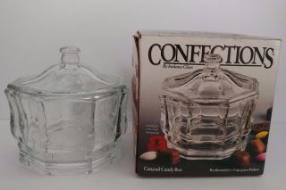 Confections Indiana Glass Concord Crystal Glass Candy Box With Lid