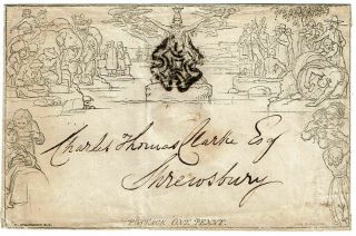 Great Britain 1841 London Cancel On 1d Mulready Envelope,  Sg Me2 550 Pounds