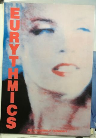 Eurythmics Large Aussie Laminated 80s Shop Display Poster Be Yourself Ann Lennox